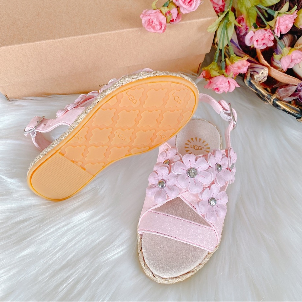 UGG Allairey Sparkles Espadrille Sandal - Pink - Picture 4 of 8